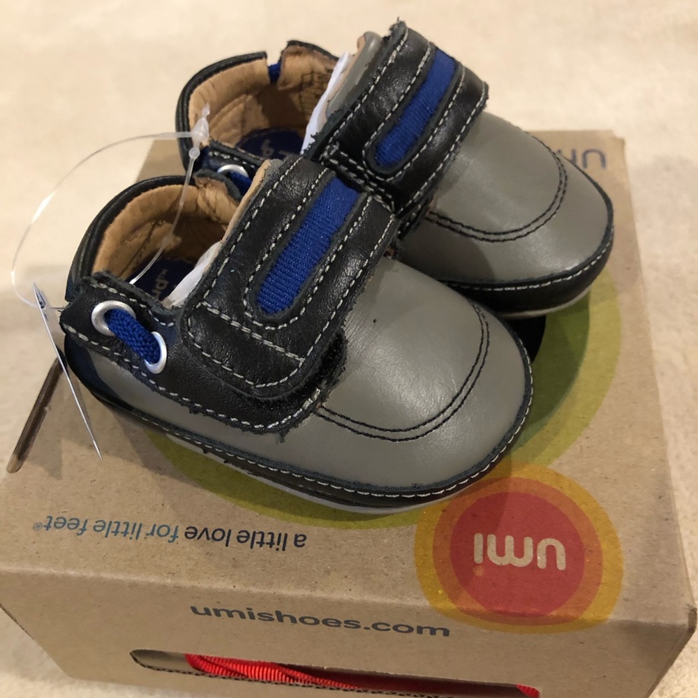 Umi Baby Boy’s Flex Crib Shoes Size 1 NWT Gray